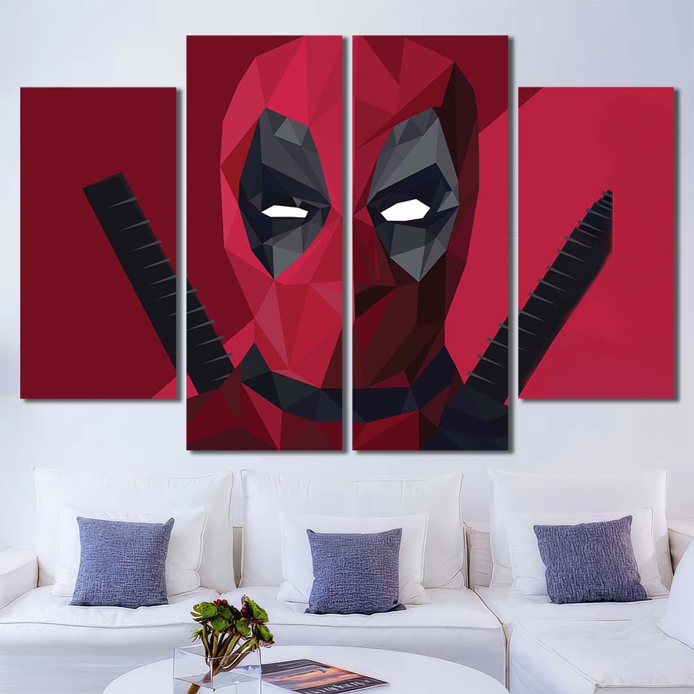 Printed Painting on Canvas Maverl Movie Super Hero Deadpool MV99